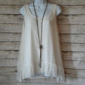 Altered LOGO by Lori Goldstein Dotted Swiss Tunic